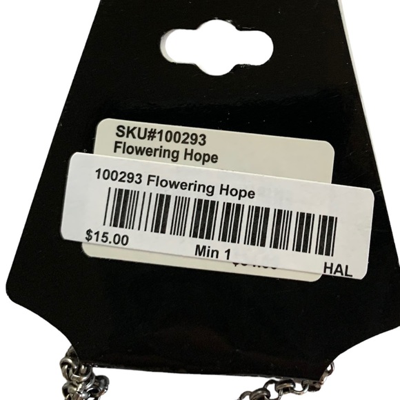 NWT Two Halle Joy Hope Inspirational Necklaces: Rugged Cross & Flowering… - Picture 8 of 9